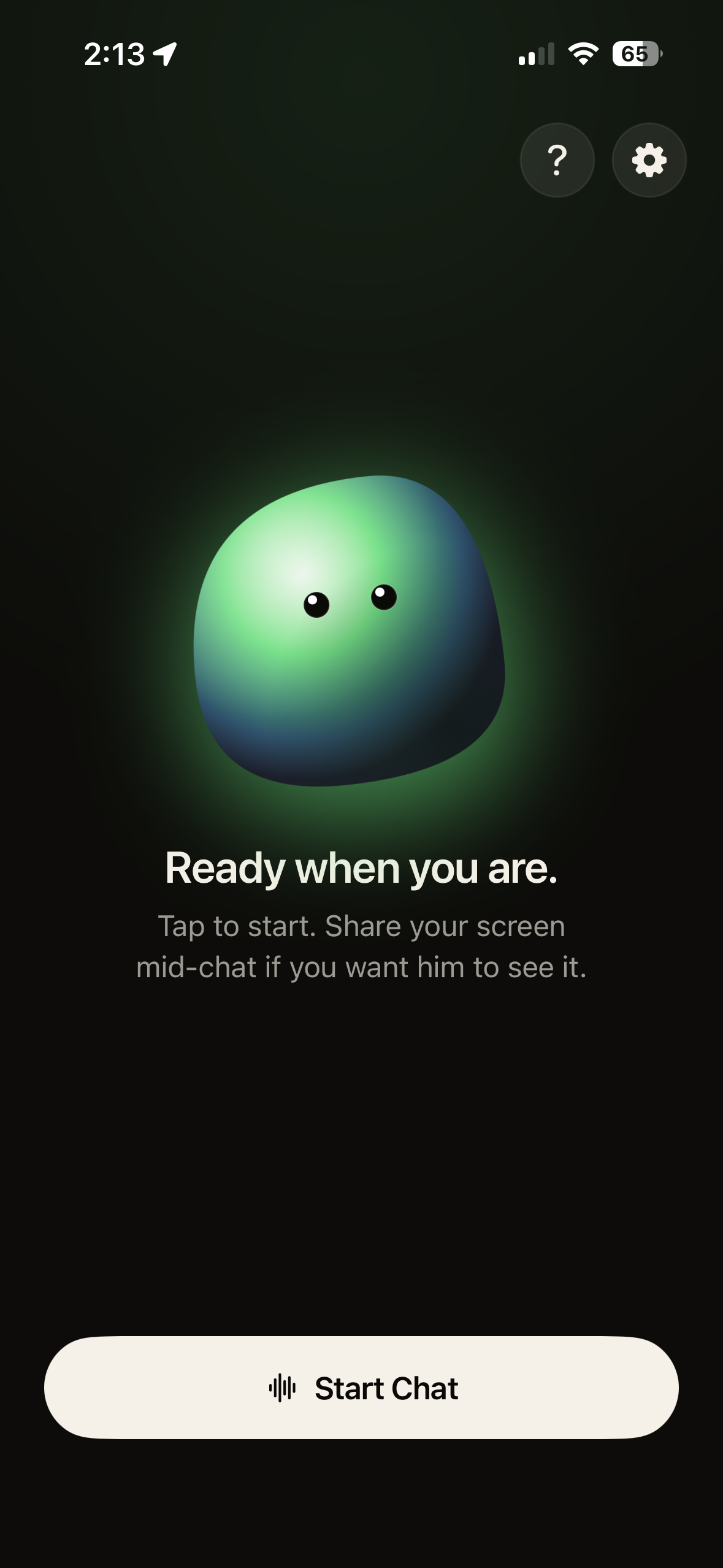 Bean home screen