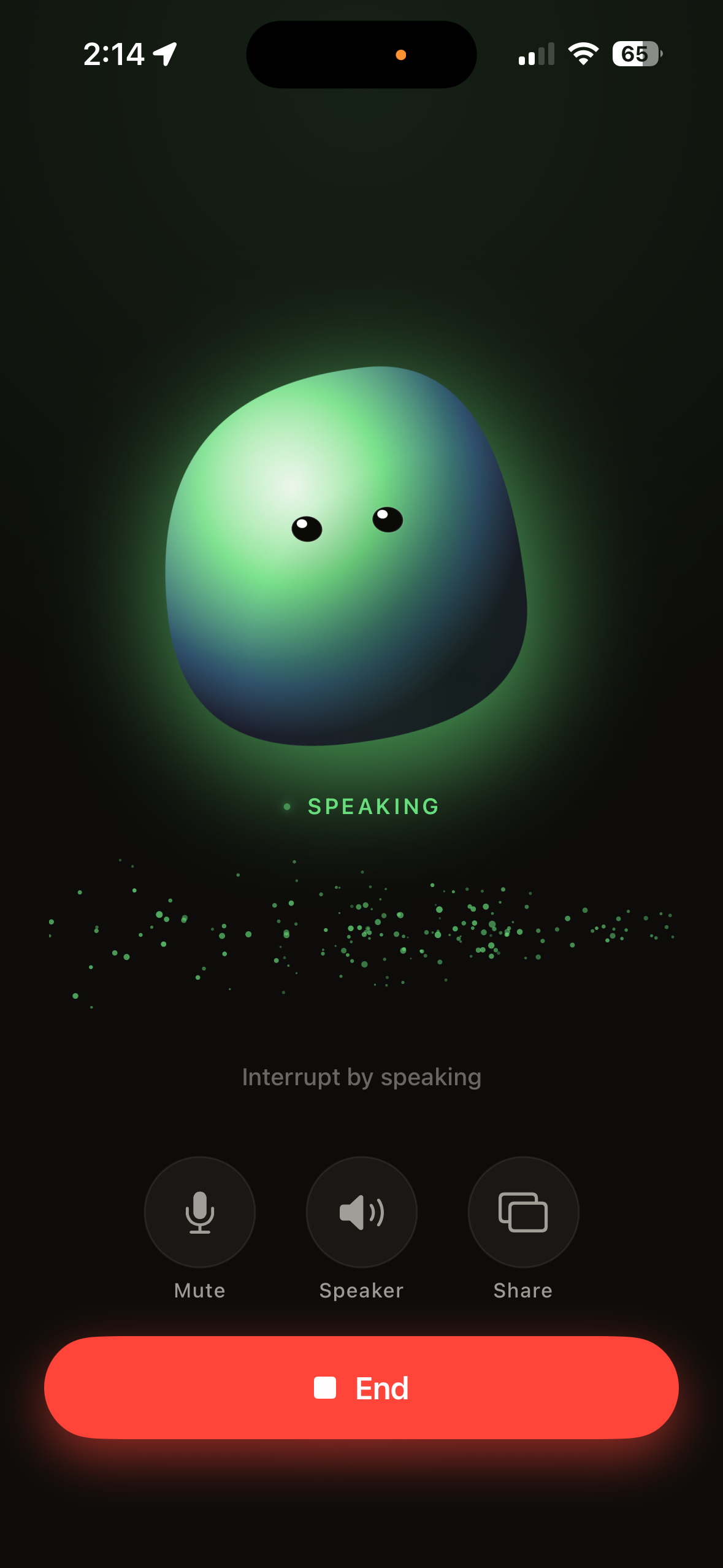 Bean speaking a response